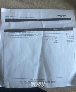 Nouveau et inutilisé porte-serviettes chauffant en laiton brossé de luxe NWT 400 mm x 800 mm