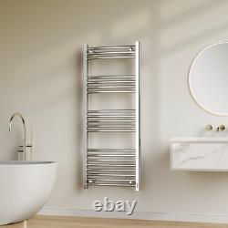 Porte-serviettes LEBTAR M 120cm x 50cm Chromé Chauffant Réchauffeur de Serviettes en Acier Inoxydable