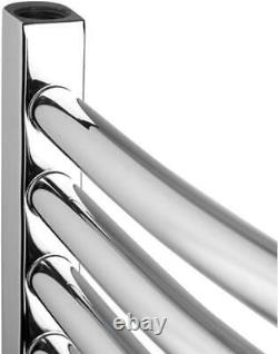 Porte-serviettes Radiateur Échelle Salle de bain Chauffée Courbée Chrome 1600 x 600 Radieux