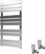 Porte-serviettes Chauffant &eacute;l&eacute;gant Chrom&eacute; Pour Salle De Bain, Radiateur &eacute;chelle Moderne &agrave; Panneaux Plats