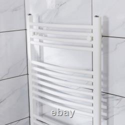 Porte-serviettes de salle de bain incurvé blanc, radiateur sèche-serviettes à eau chaude, chauffe-serviettes central, échelle