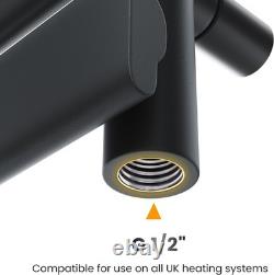 RADIATEUR ÉCHELLE NOIR ÉLÉGANT À RAYONNEMENT CHAUFFANT POUR SERVIETTES PANNEAU PLAT 1800 x 450 Salle de Bain