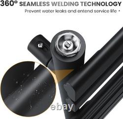 RADIATEUR ÉCHELLE NOIR ÉLÉGANT À RAYONNEMENT CHAUFFANT POUR SERVIETTES PANNEAU PLAT 1800 x 450 Salle de Bain