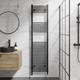 Radilux Porte-serviettes Chauffant Noir Mat 1800 X 450mm Plat