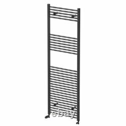 RadiLux Porte-serviettes chauffant Noir Mat 1800 x 600 mm Plat