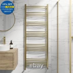 RadiLux Porte-serviettes chauffant courbé en laiton brossé 1600 x 600 mm