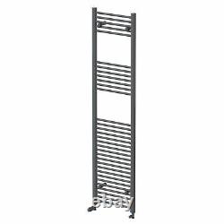 RadiLux Radiateur Sèche-serviettes Chauffant Anthracite 1800 x 450mm Plat