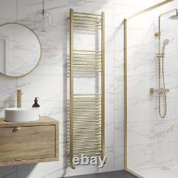 RadiLux Radiateur de Serviettes Chauffant Laiton Brossé 1800 x 450mm Plat