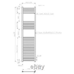 RadiLux Radiateur de Serviettes Chauffant Laiton Brossé 1800 x 450mm Plat