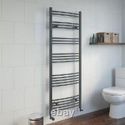 RadiLux Rampe de Serviettes Chauffante Courbée Anthracite 1600 x 600mm