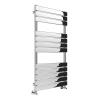Radiateur Designer Chromé à Panneau Plat Pour Serviettes De Salle De Bain + Vannes Angulaires Gratuites