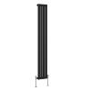 Radiateur Designer Noir à Panneau Plat Pour Salle De Bain Avec Porte-serviettes - Radiateurs De Chauffage Central Uk