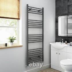 Radiateur Échelle Chauffant Serviette de Salle de Bain Droite Grise 1600 x 600 Rad Chauffant