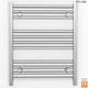 Radiateur Porte-serviettes Chauffant 500mm De Largeur Plat Chrome - Radiateur De Salle De Bain à Chauffage Central