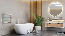 Radiateur Porte-serviettes Électrique Chromé en Acier Inoxydable avec Minuteur Intégré 520 x 600