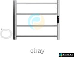 Radiateur Porte-serviettes Électrique Chromé en Acier Inoxydable avec Minuteur Intégré 520 x 600