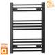 Radiateur S&egrave;che-serviettes 550mm Largeur Noir Mat Radiateur Designer Salle De Bain