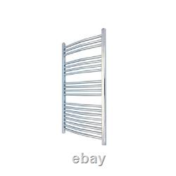 Radiateur Sèche-serviettes Chauffant Chromé COURBÉ 400mm(l) x 1000mm(h) 1422 BTUs