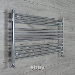 Radiateur Sèche-serviettes Chauffant en Chrome Design 1000 mm de Largeur pour Salle de Bains Droite