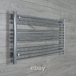 Radiateur Sèche-serviettes Chauffant en Chrome Design 1000 mm de Largeur pour Salle de Bains Droite