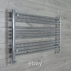 Radiateur Sèche-serviettes Chauffant en Chrome Design 1000 mm de Largeur pour Salle de Bains Droite