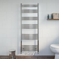Radiateur Serviette Chauffant Chrome 1600 x 600mm Courbé Mural en Acier pour Salle de Bain