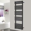 Radiateur à Serviettes à Panneau Plat Anthracite Avec Vannes Angulaires Gratuites