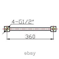 Radiateur à serviettes chauffant à panneau plat en chrome argenté 650 x 400 mm mural pour salle de bain