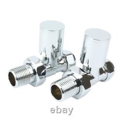 Radiateur à serviettes chauffant chrome 1200 x 500 plat incurvé électrique et gaz pour salle de bain