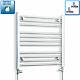 Radiateur à Serviettes Chauffant Chrome De 600 Mm De Large Et 600 Mm De Haut, Plat Et Courbé Pour Salle De Bain