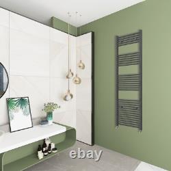 Radiateur à serviettes chauffant droit anthracite pour salle de bain échelle