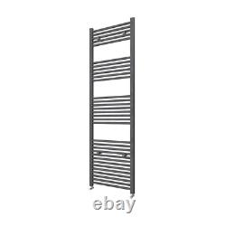 Radiateur à serviettes chauffant droit anthracite pour salle de bain échelle