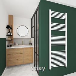 Radiateur à serviettes chauffant droit blanc design échelle de salle de bain