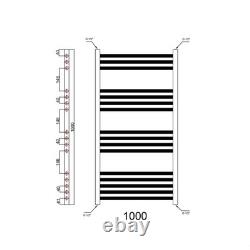 Radiateur à serviettes chauffant droit en chrome avec barres chauffantes et vannes TRV à double combustible Radiateur à serviettes chauffant droit en chrome avec barres chauffantes et vannes TRV à double combustible