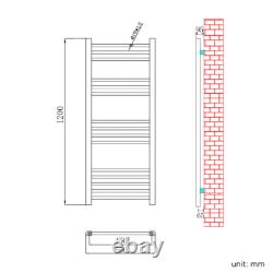 Radiateur à serviettes chauffant droit pour salle de bain, échelle chauffante toutes tailles