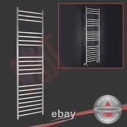 Radiateur à serviettes chauffant en acier inoxydable poli 500 mm (l) x 1600 mm (h) 2025 BTU