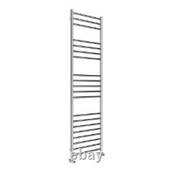Radiateur à serviettes chauffant en acier inoxydable poli 500 mm (l) x 1600 mm (h) 2025 BTU