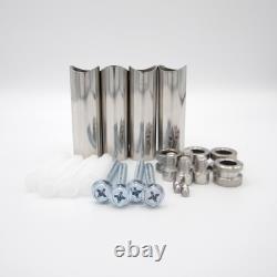Radiateur à serviettes chauffant en acier inoxydable poli 500 mm (l) x 1600 mm (h) 2025 BTU
