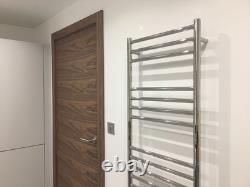 Radiateur à serviettes chauffant en acier inoxydable poli 500 mm (l) x 1600 mm (h) 2025 BTU