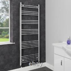 Radiateur à serviettes chauffant en chrome 1600 x 600 mm plat monté au mur en acier pour salle de bain