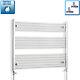 Radiateur à Serviettes Chauffant En Chrome 800 X 1000 Mm Pour Chauffage Central, Plat Et Droit