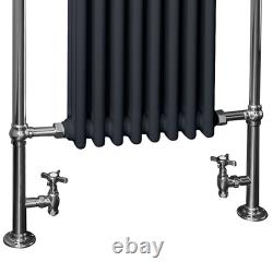 Radiateur à serviettes chauffant victorien pour salle de bain, colonne traditionnelle, design.