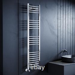 Radiateur à serviettes de salle de bain chauffant en chrome droit échelle 1600 x 400 mm