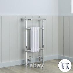 Radiateur colonne chauffant pour serviettes de salle de bain traditionnelle 952 x 479 mm Chrome