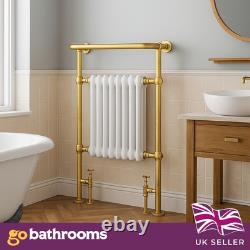 Radiateur colonne design de salle de bain traditionnel en or chauffant pour serviettes 94x60cm