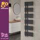 Radiateur De Salle De Bain Chauffant à Serviettes Grises Moderne Décalé 175 X 50 Cm