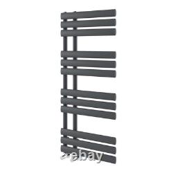 Radiateur de Salle de Bain Chauffant à Serviettes Grises Moderne Décalé 175 x 50 cm