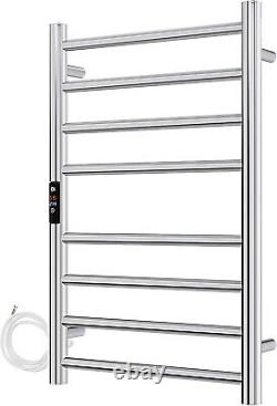 Radiateur de Serviette Électrique Premium Murale Chromé 800 x 500 avec Minuterie