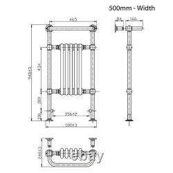 Radiateur de chauffage central traditionnel avec barre porte-serviettes, design à colonnes de style ancien avec couronne