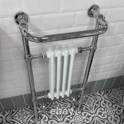 Radiateur de salle de bain Chauffe-serviettes Style victorien traditionnel avec vannes gratuites